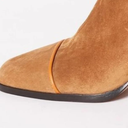 Suave | Women's Cushioned Square-Toe Stylish Comfort Ankle Boots with Arch Support