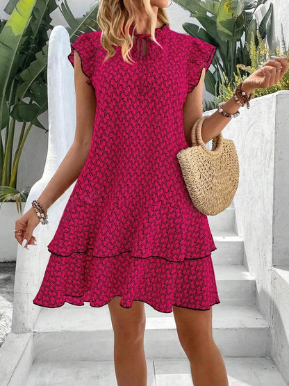 Bonnie | Women's Classic Elegant Mini Dress with Ruffle Detail
