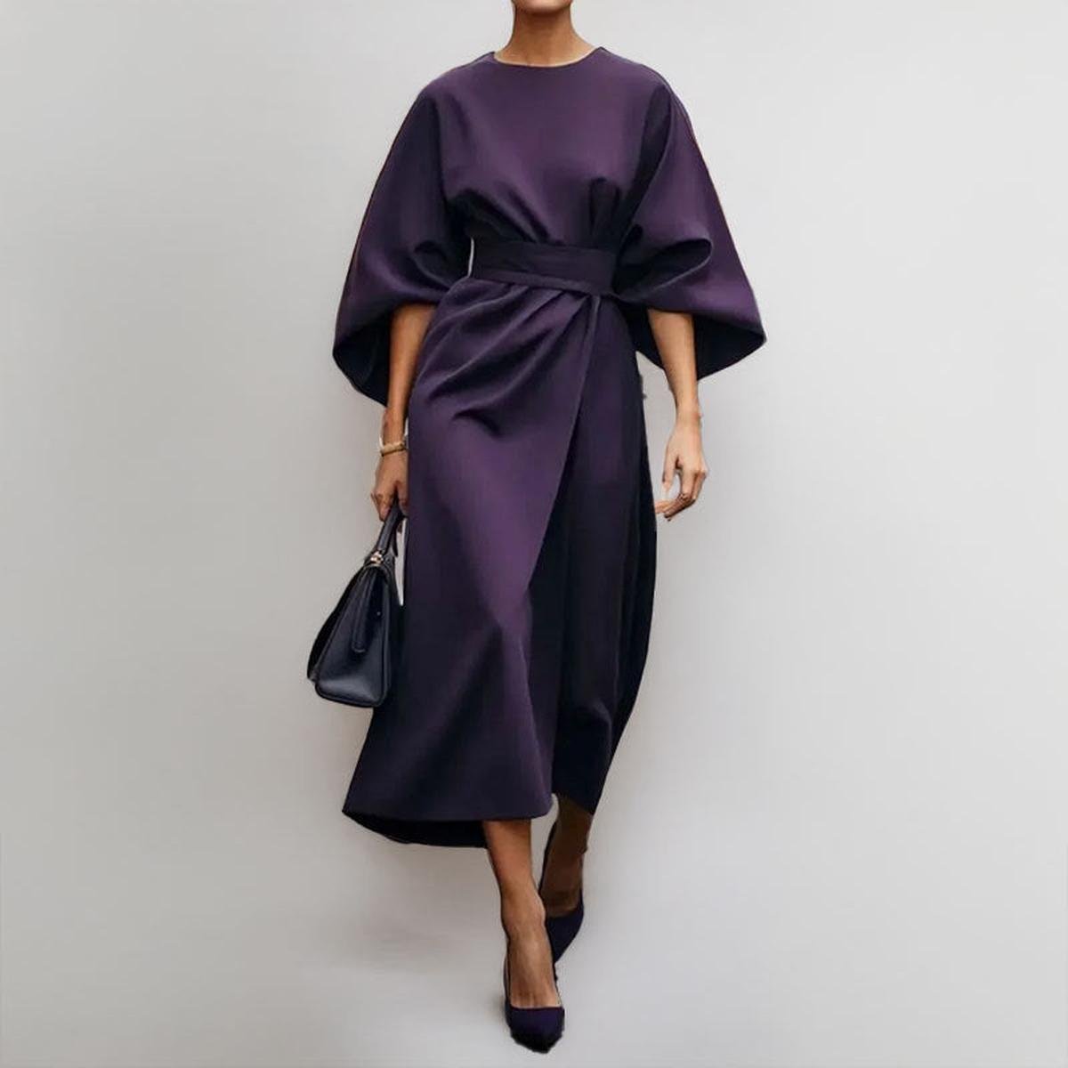 Katarzyna | Women's Maxi Dress Featuring Elegant Kimono Sleeves