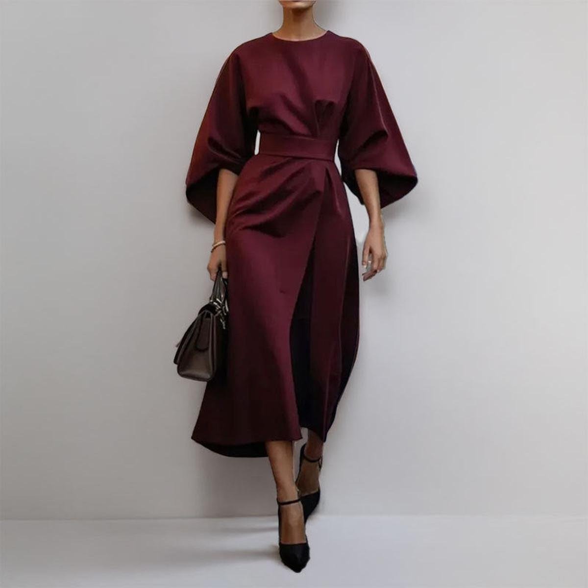 Katarzyna | Women's Maxi Dress Featuring Elegant Kimono Sleeves