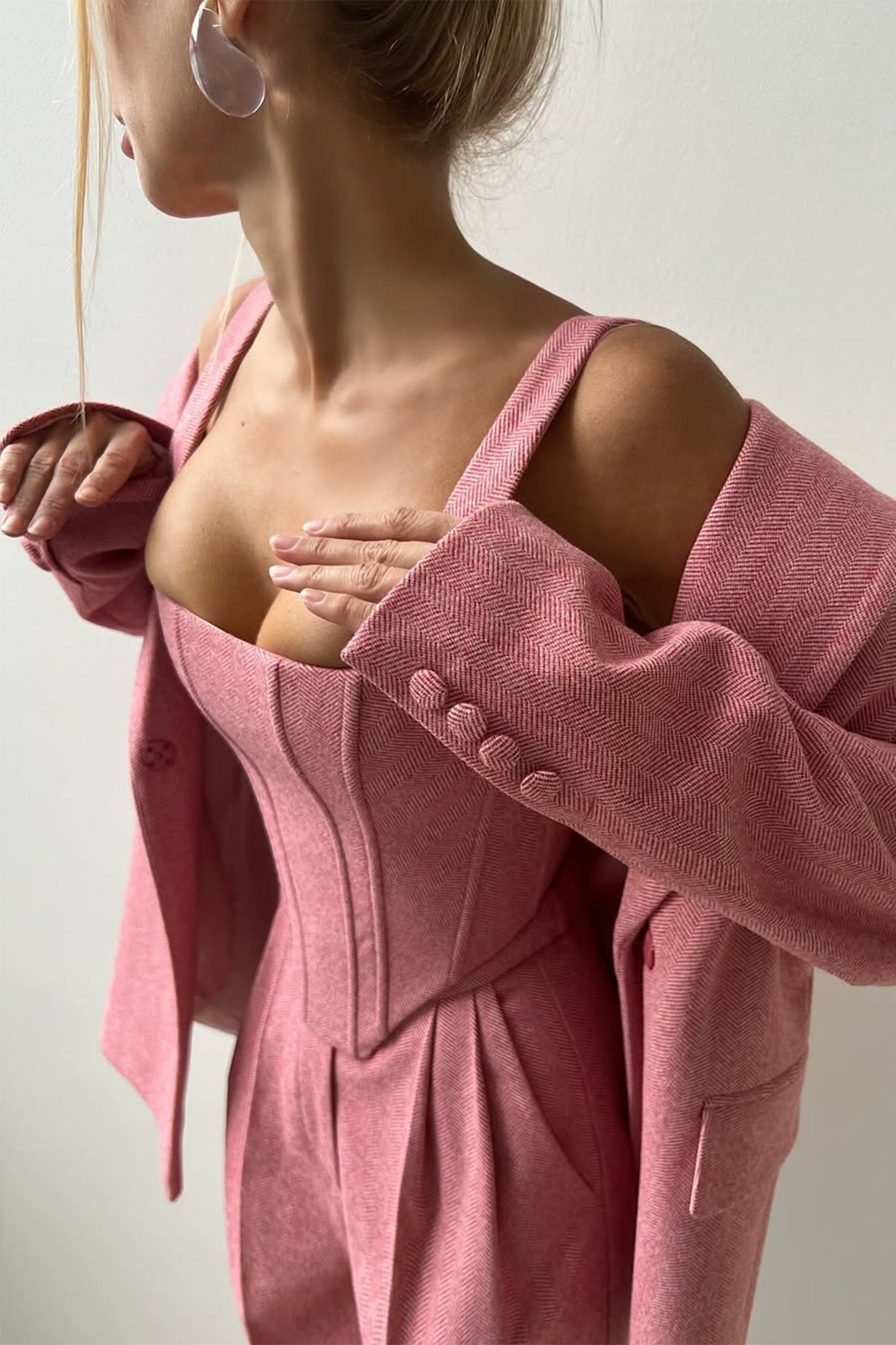 Dolce | Women's Three-Piece Set with Double-Breasted Blazer