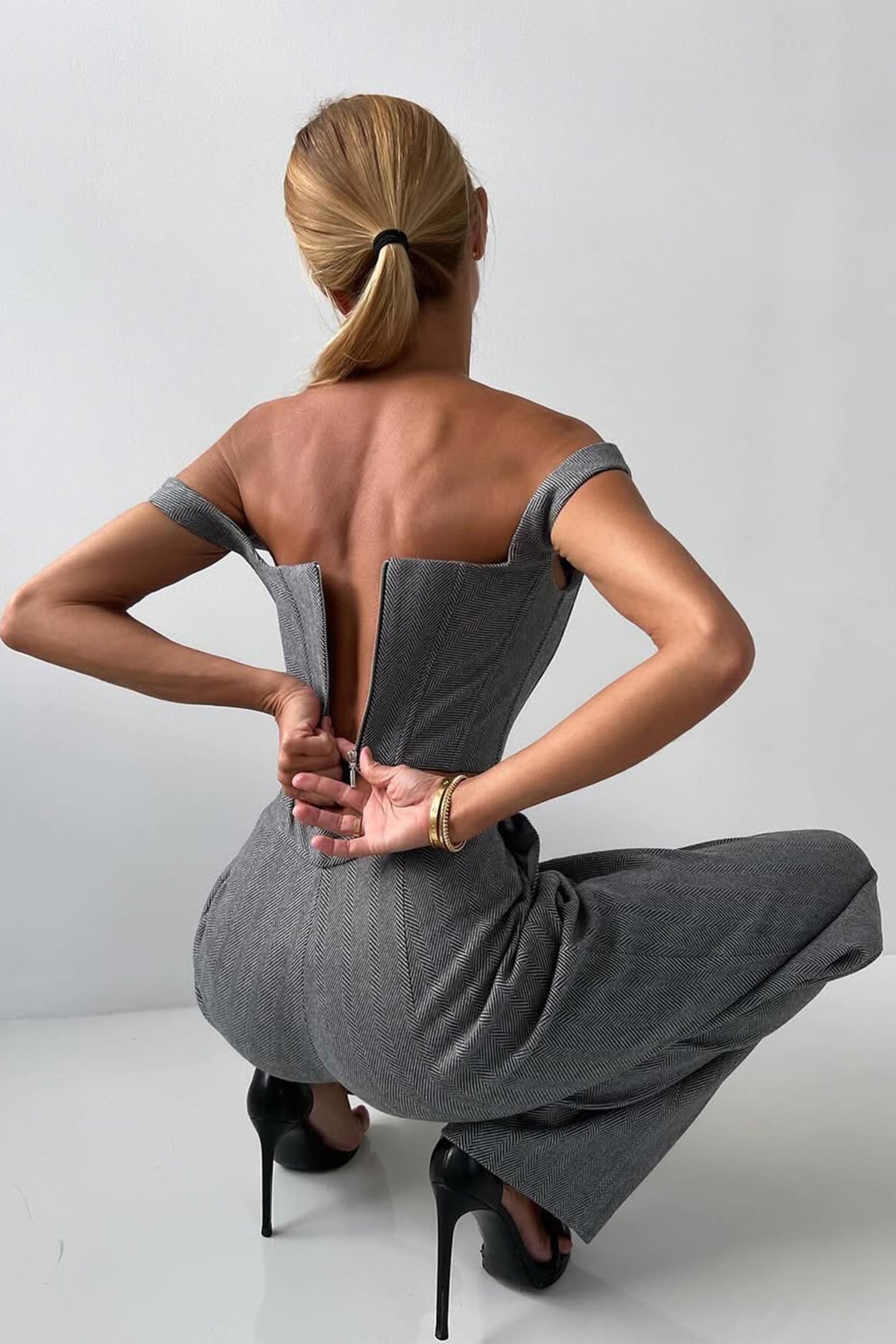 Dolce | Women's Three-Piece Set with Double-Breasted Blazer