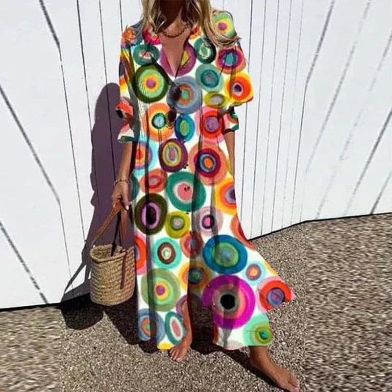 Diara | Women's Relaxed Luxe Spring Bohemian Maxi Dress