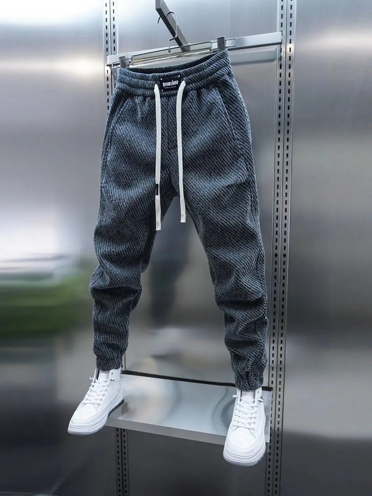 Jackson | Men's Patterned Comfort Trousers with Drawstring