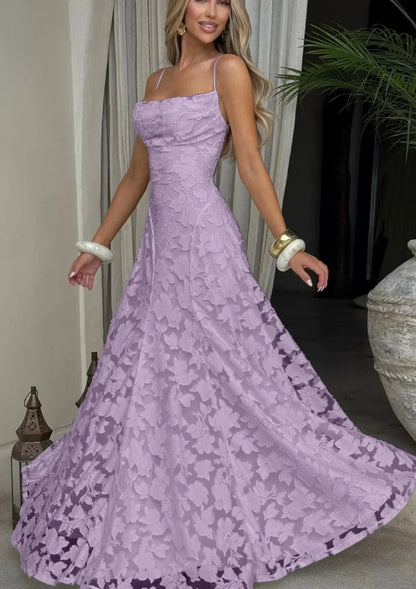 Women's Maxi Dress with Lace-Up Detail