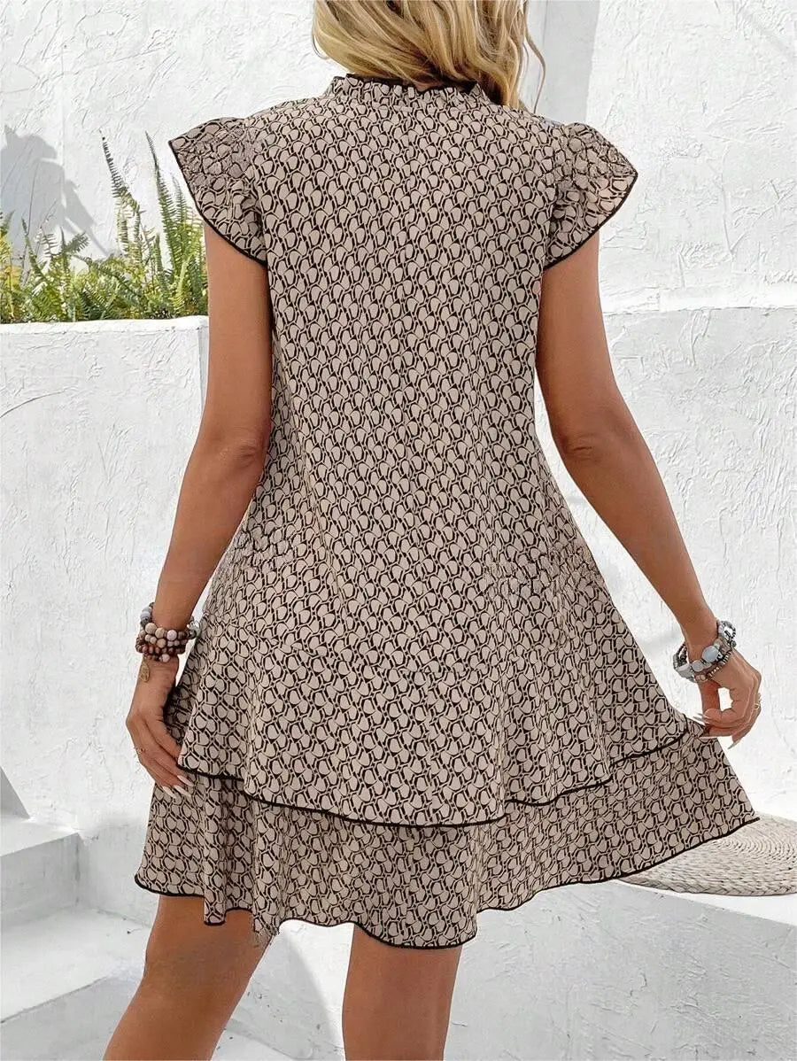 Bonnie | Women's Classic Elegant Mini Dress with Ruffle Detail