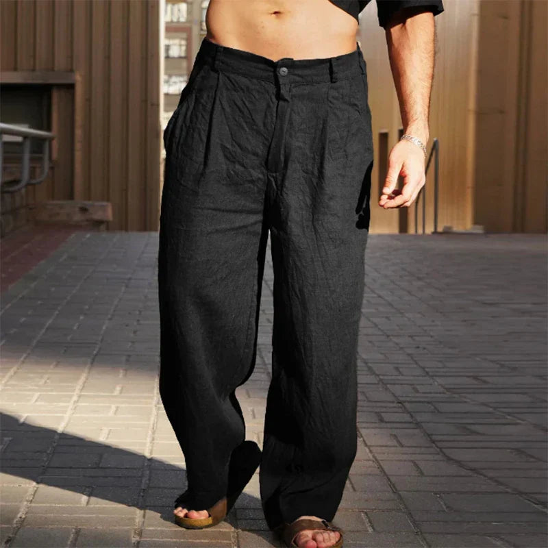 Malik | Men's Relaxed Wide-Leg Trousers