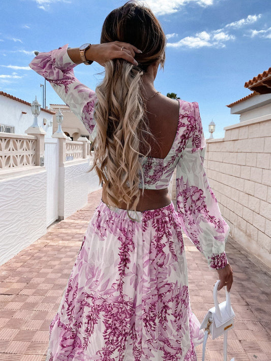 Alazne | Women's Elegant Maxi Dress with Refined Cutouts and Cut-Out
