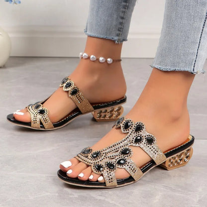 Linda | Women's Cushioned Open-Toe Chic Glam Sandals