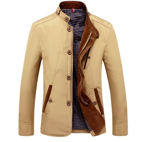 Michele Men's Winter Jacket with Stand-Up Collar
