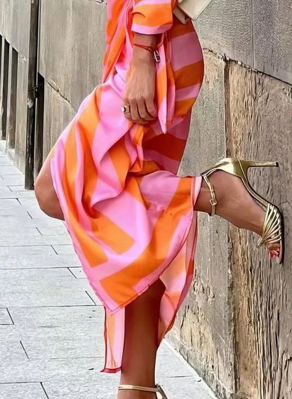 Elvina | Women's Printed Wrap Midi Dress