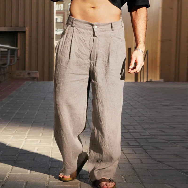 Malik | Men's Relaxed Wide-Leg Trousers