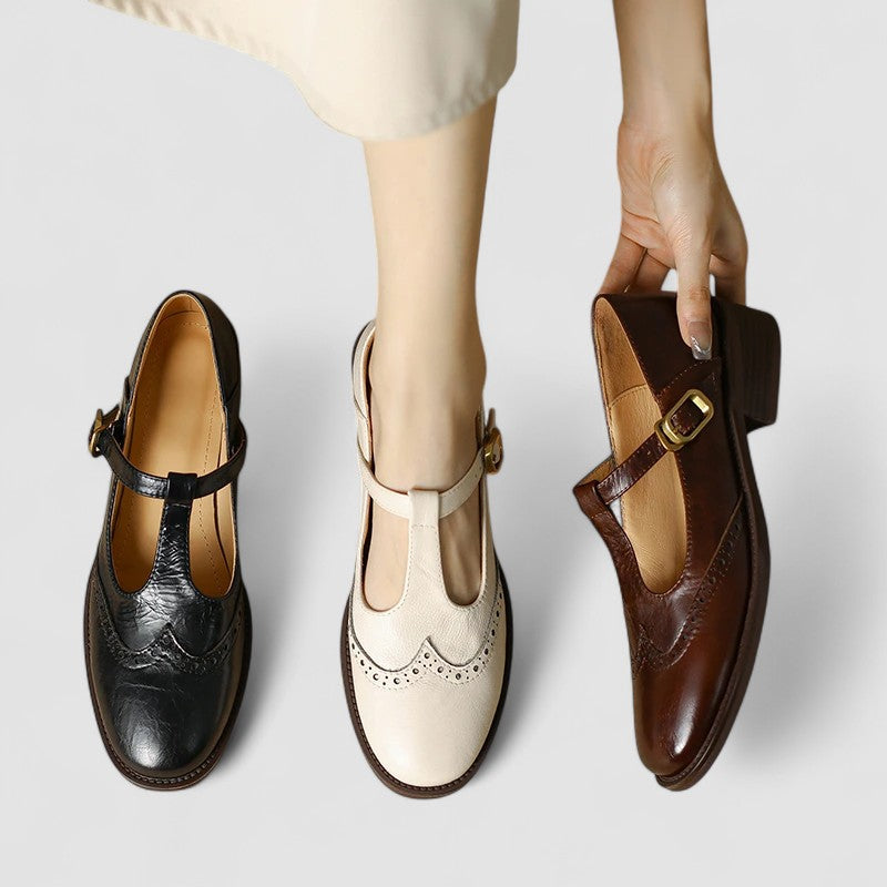 Olyssiah | Women's Cushioned Buckle Orthopedic Mary Jane Shoes