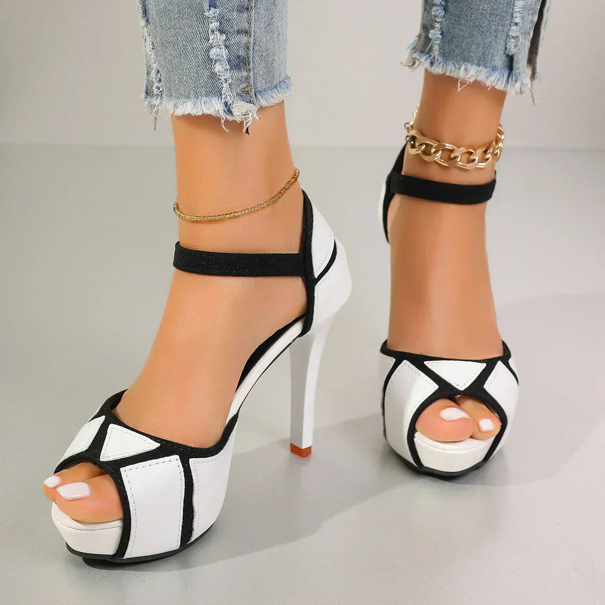 Val | Women's Cushioned Open-Toe Elegant Heels with Arch Support