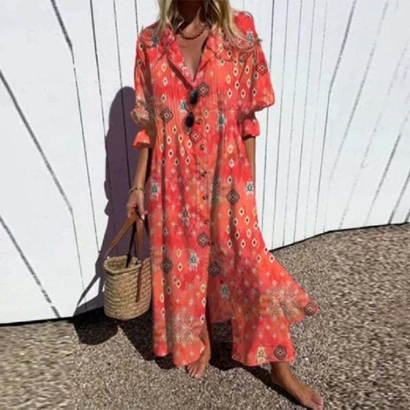 Diara | Women's Relaxed Luxe Spring Bohemian Maxi Dress