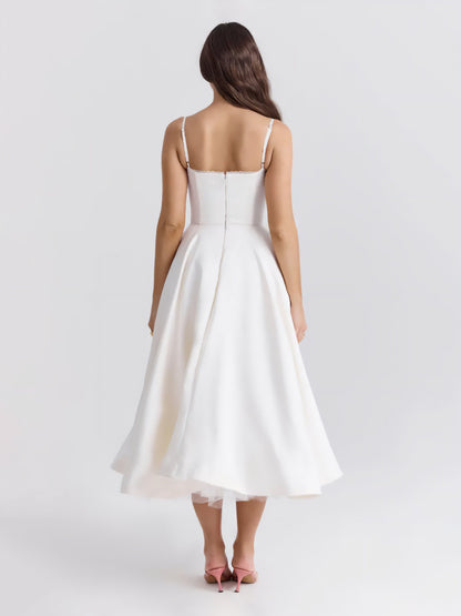 Ophira | Women's Classy Corset Midi Dress
