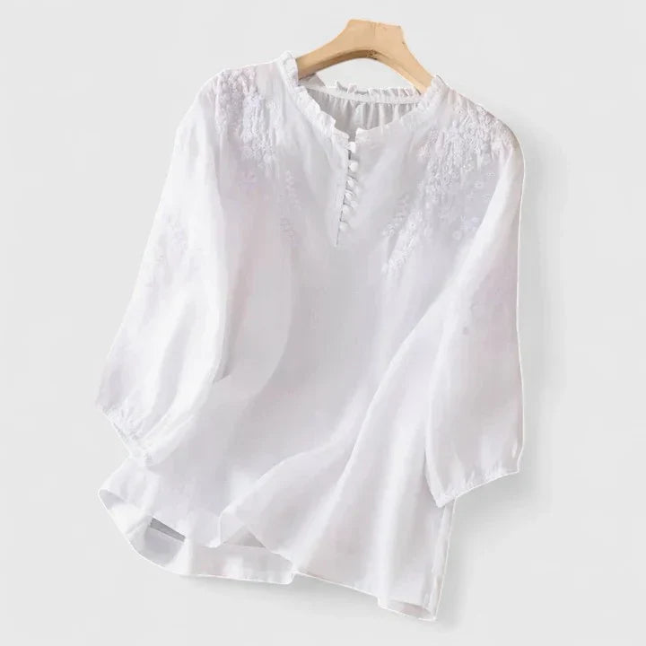 Victoria | Women's Elegant Button-Front Blouse