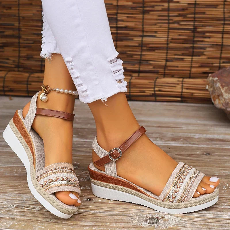 Women's Cushioned Open-Toe Dacie Relaxed Summer Sandals