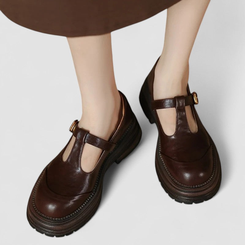 Lyxandra | Women's Cushioned Buckle Orthopedic Mary Jane Shoes with Arch Support