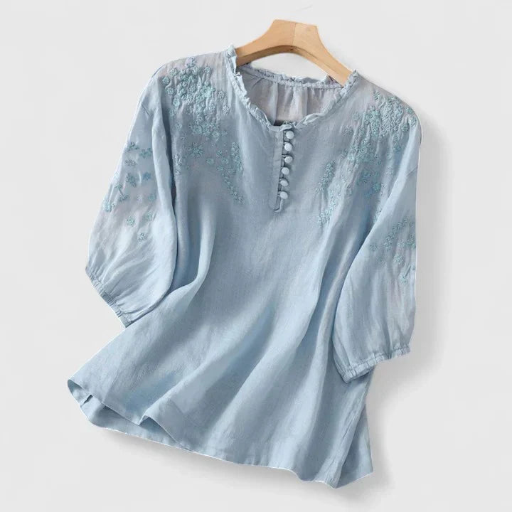 Victoria | Women's Elegant Button-Front Blouse