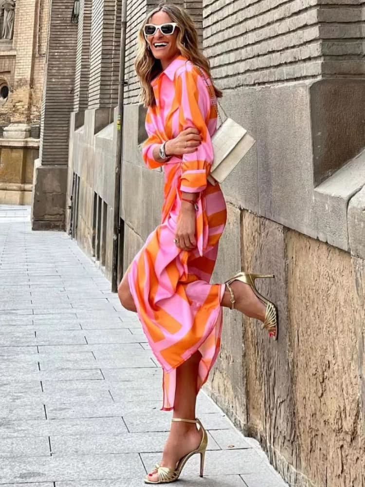 Rita | Women's Eye-catching Printed Wrap Dress