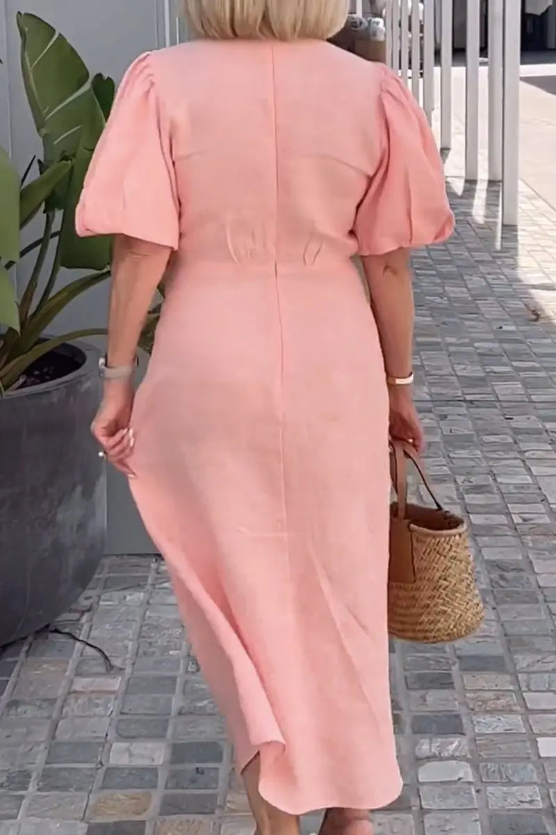 Natasha | Women's Elegant V-Neck Midi Dress