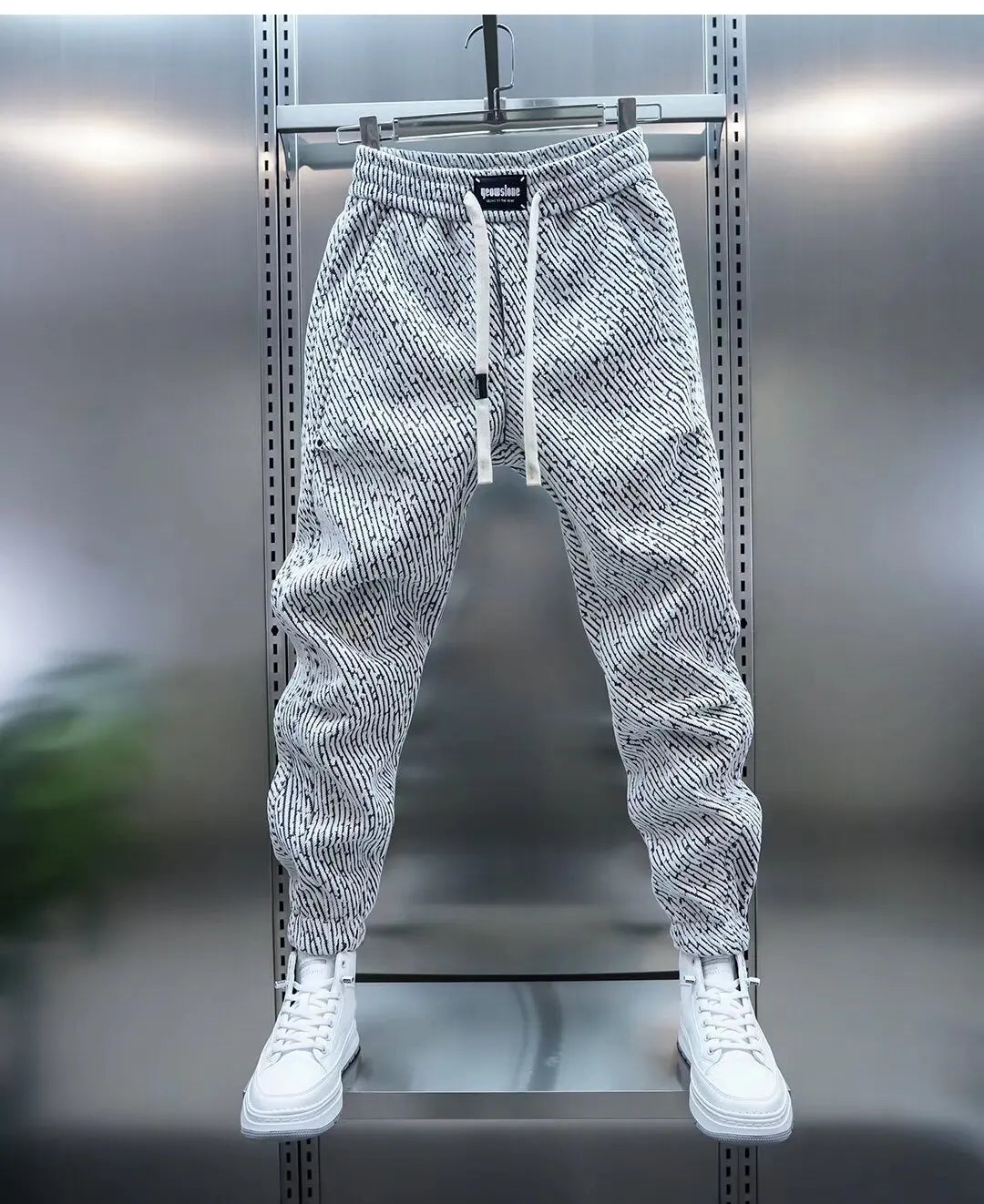 Jackson | Men's Patterned Comfort Trousers with Drawstring