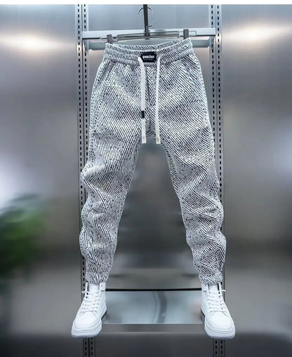 Jackson | Men's Patterned Comfort Trousers with Drawstring