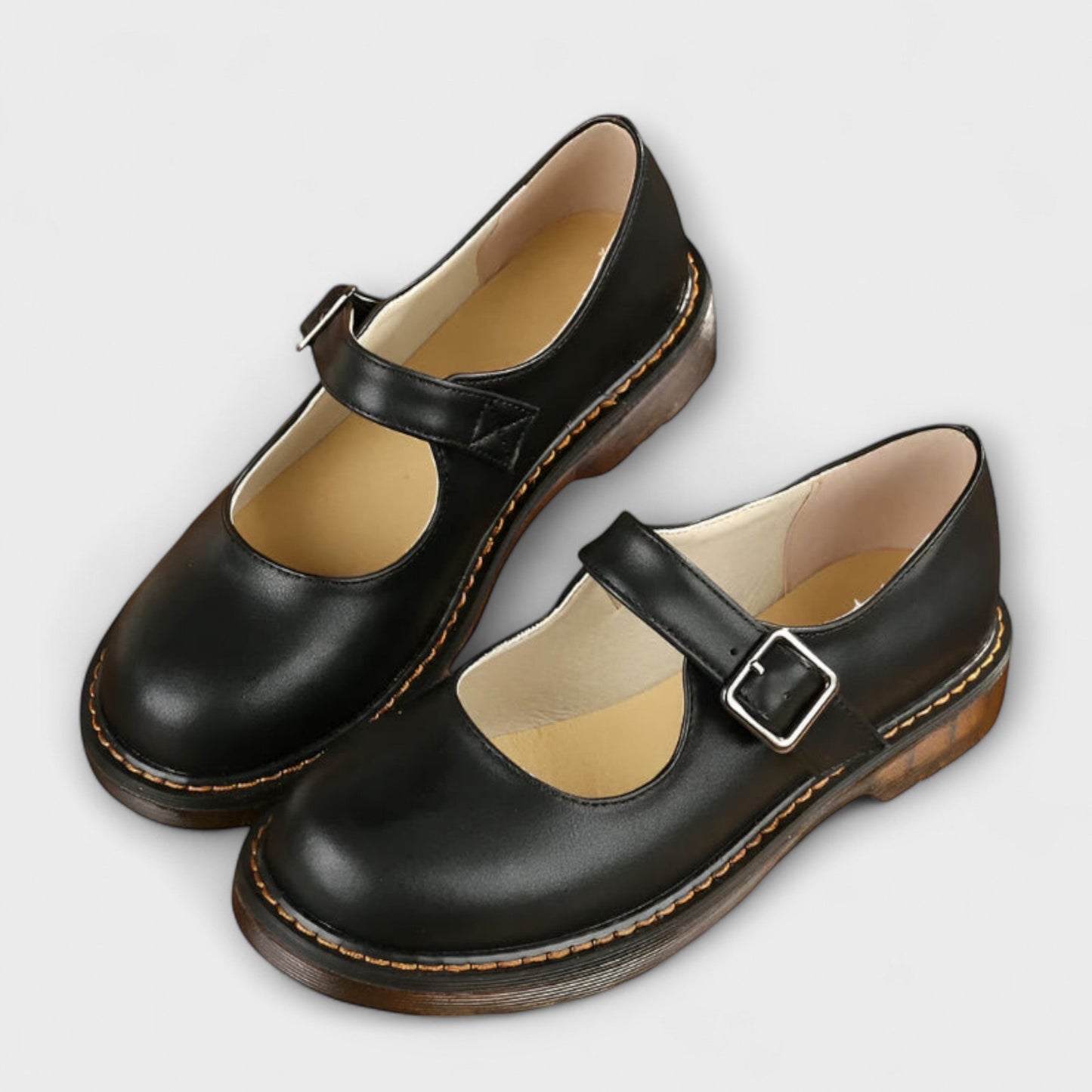 Jazhyrah | Women's Cushioned Buckle Orthopedic Mary Jane Shoes