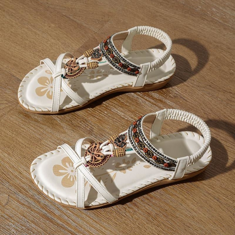 Venice | Women's Cushioned Open-Toe Orthopedic Flat Boho Sandals with Arch Support