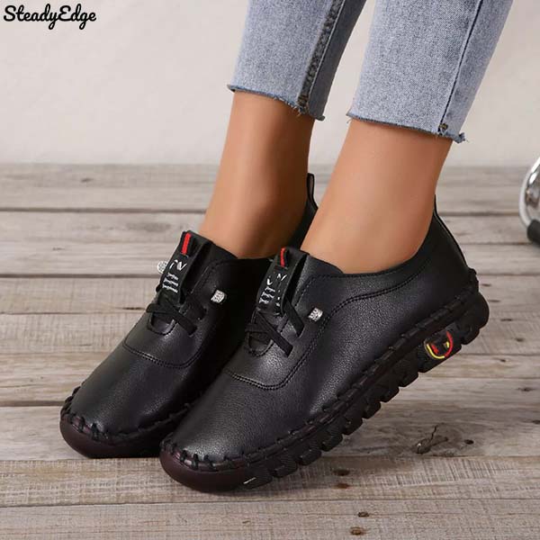 Steadyedge | Women's Cushioned Lace-Up Comfort Shoes
