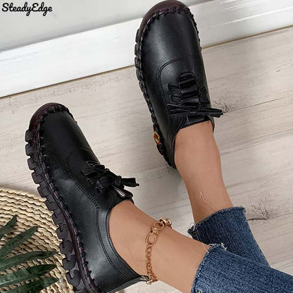 Steadyedge | Women's Cushioned Lace-Up Comfort Shoes