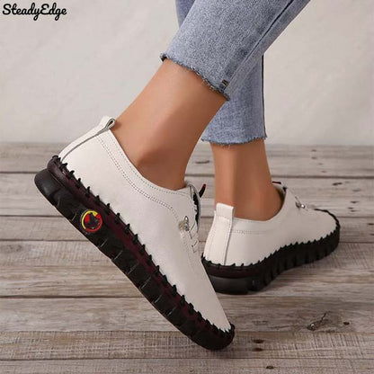 Steadyedge | Women's Cushioned Lace-Up Comfort Shoes