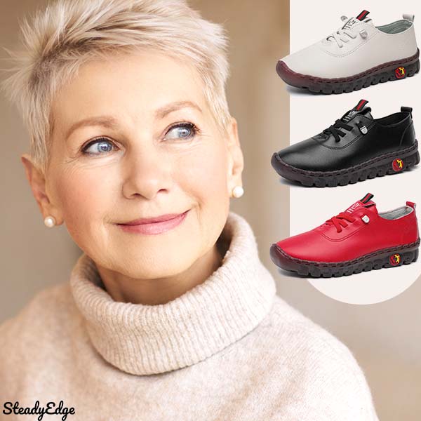 Steadyedge | Women's Cushioned Lace-Up Comfort Shoes
