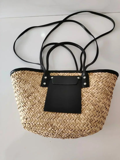 Torborg | Elegant straw bag with accents