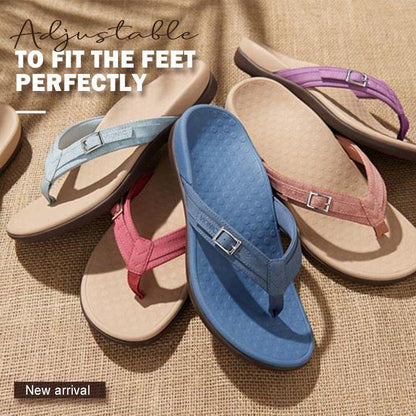 Cushioned Open-Toe Orthopedic Arch Support Flip Flops for Women