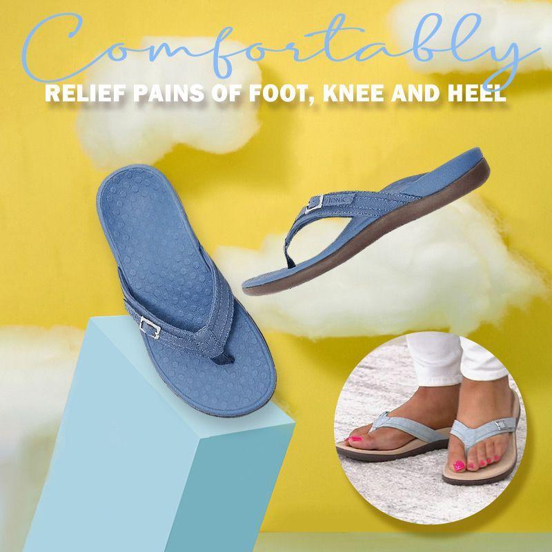 Cushioned Open-Toe Orthopedic Arch Support Flip Flops for Women
