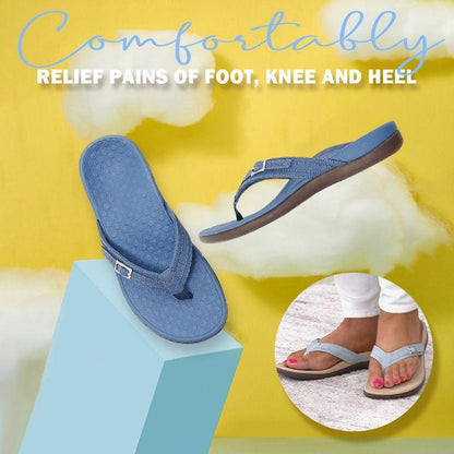 Cushioned Open-Toe Orthopedic Arch Support Flip Flops for Women