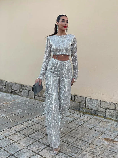 Coraline | Women's Glamorous Sequin Crop
