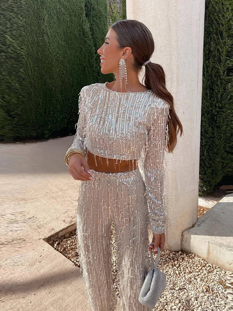 Coraline | Women's Glamorous Sequin Crop