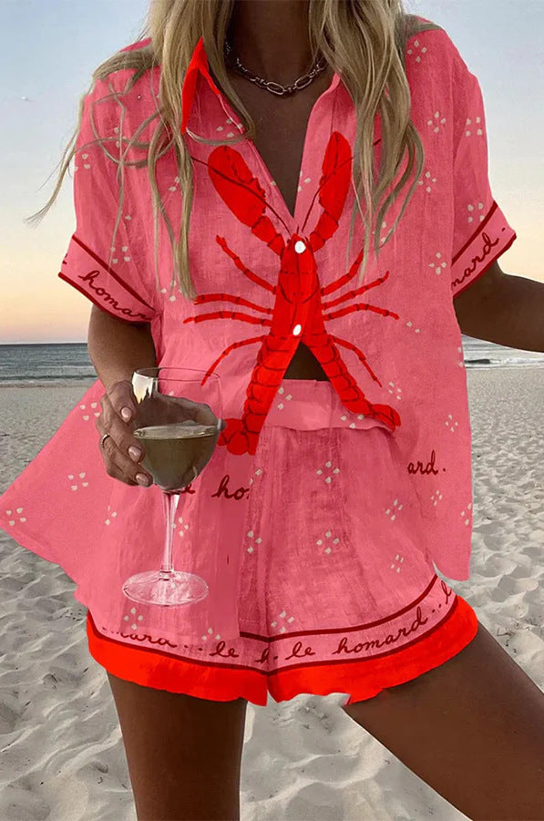 Pallina | Women's Short Set in Lobster Pink