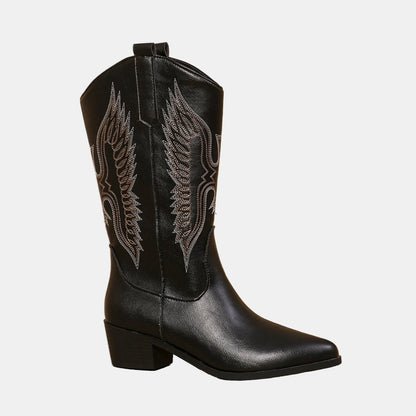 Emery | Women's Cushioned Zip Block Heel Cowboy Boots