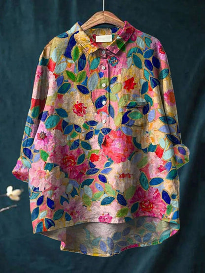 Tiziana | Women's Longline Patterned Shirt