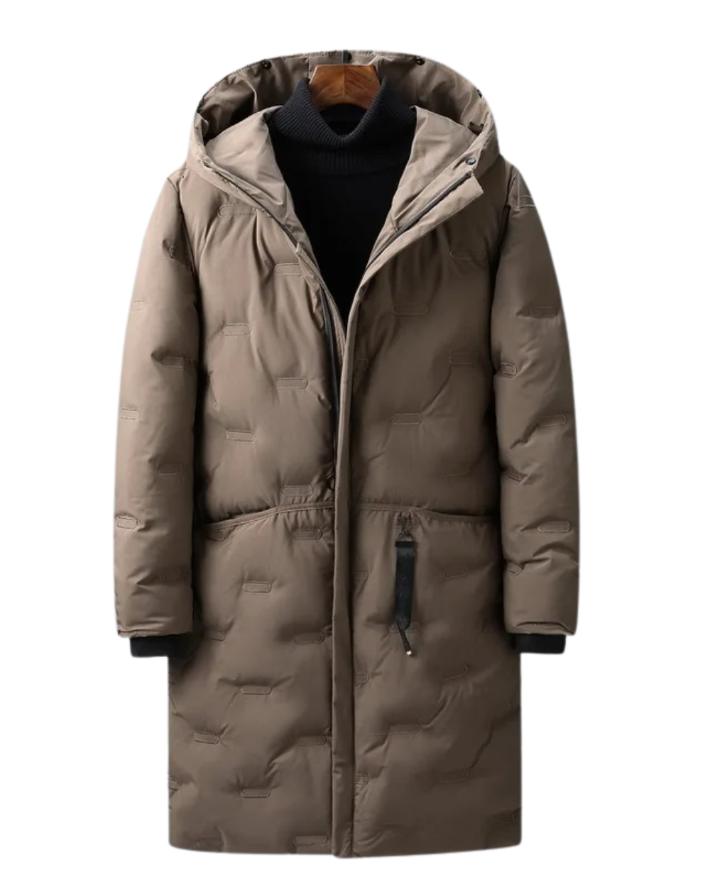 Men's Long Winter Jacket with Long Sleeve