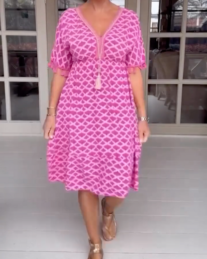 Tina | Women's Printed Casual Midi Dress