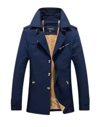 Men's Elegant Padded Trench Coat