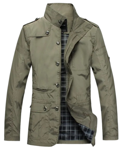 Men's Elegant Windproof Jacket with Long Sleeve
