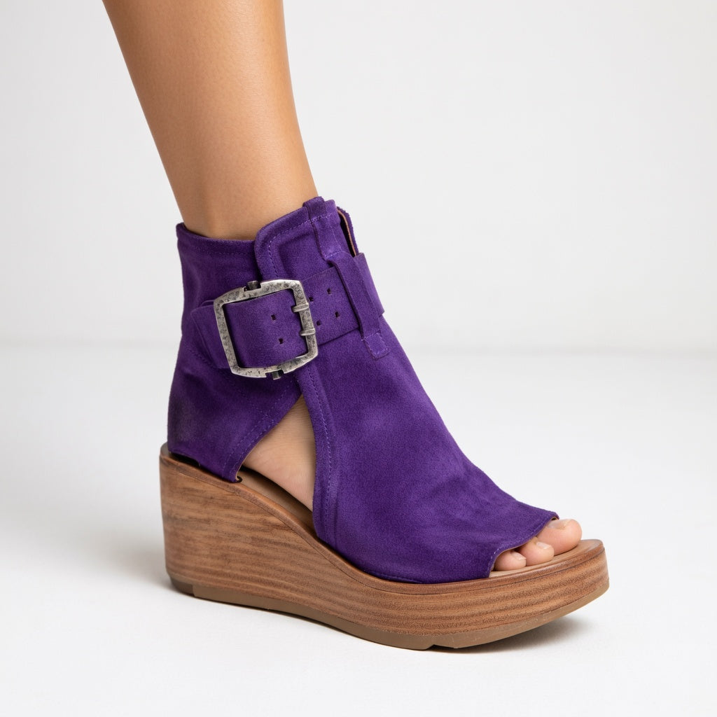 Olena | Open Wedge Ankle Boots