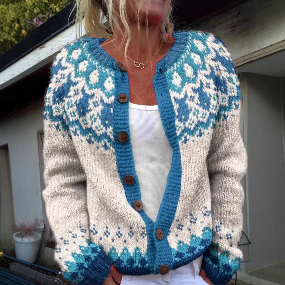 Eva | Women's Vintage Icelandic Handcrafted Cardigan