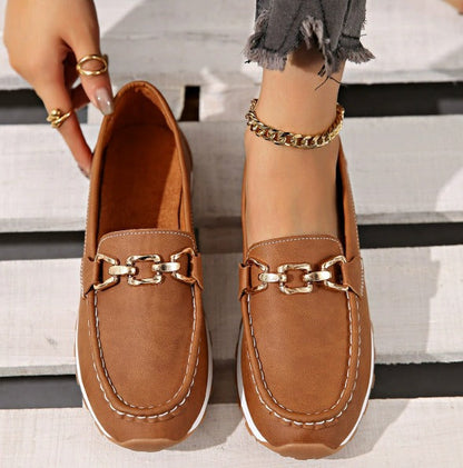 Ella | Orthopedic Flat Buckle Loafers